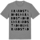 Mid Heather Gray t-shirt med Brandstadholm ordlek t-shirt