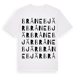 Brånebjär ordlek t-shirt – ekologisk bomull t-shirt från Pinshirt