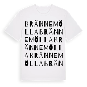 Brännemölla ordlek t-shirt – ekologisk bomull t-shirt från Pinshirt