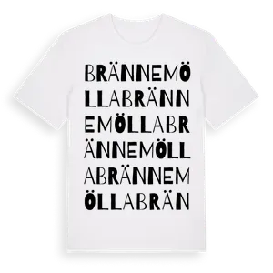 Brännemölla ordlek t-shirt – ekologisk bomull t-shirt från Pinshirt