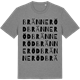 Mid Heather Gray t-shirt med Bränneröd ordlek t-shirt