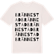 Vintage White t-shirt med Brännestad ordlek t-shirt