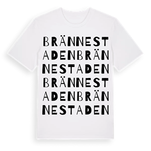 Brännestaden ordlek t-shirt – ekologisk bomull t-shirt från Pinshirt