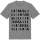 Mid Heather Gray t-shirt med Brännskulla ordlek t-shirt