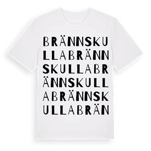 Brännskulla ordlek t-shirt – ekologisk bomull t-shirt från Pinshirt