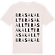 Vintage White t-shirt med Brasakallt ordlek t-shirt