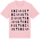 Pink Cotton t-shirt med Breahult ordlek t-shirt