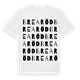 Brearöd ordlek t-shirt