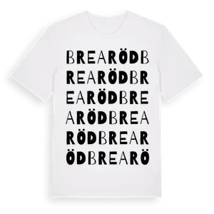 Brearöd ordlek t-shirt – ekologisk bomull t-shirt från Pinshirt