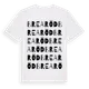 White t-shirt med Brearöd ordlek t-shirt
