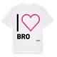 White t-shirt med Jag älskar Bro t-shirt stort tryck
