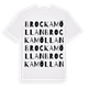 White t-shirt med Brockamöllan ordlek t-shirt