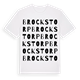 White t-shirt med Brockstorp ordlek t-shirt