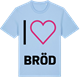 Blue Soul t-shirt med Jag älskar Bröd t-shirt stort tryck