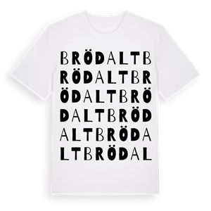Brödalt ordlek t-shirt – ekologisk bomull t-shirt från Pinshirt