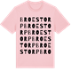 Pink Cotton t-shirt med Broestorp ordlek t-shirt