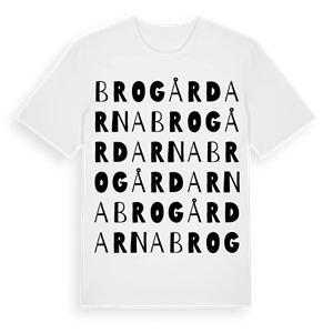 Brogårdarna ordlek t-shirt – ekologisk bomull t-shirt från Pinshirt