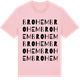 Pink Cotton t-shirt med Brohem ordlek t-shirt