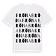 White t-shirt med Bröna ordlek t-shirt
