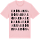 Pink Cotton t-shirt med Brönarna ordlek t-shirt