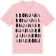 Pink Cotton t-shirt med Brönjana ordlek t-shirt