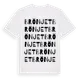 White t-shirt med Brönjet ordlek t-shirt