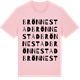 Pink Cotton t-shirt med Brönnestad ordlek t-shirt