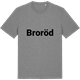 Mid Heather Gray t-shirt med Broröd fetstil t-shirt