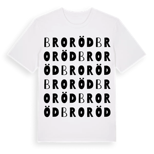 Broröd ordlek t-shirt – ekologisk bomull t-shirt från Pinshirt