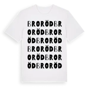 Broröd ordlek t-shirt – ekologisk bomull t-shirt från Pinshirt