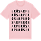 Pink Cotton t-shirt med Brösarp ordlek t-shirt