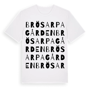 Brösarpagården ordlek t-shirt – ekologisk bomull t-shirt från Pinshirt