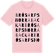 Pink Cotton t-shirt med Brösarps norra backar ordlek t-shirt