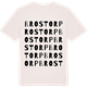 Vintage White t-shirt med Brostorp ordlek t-shirt