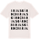 Vintage White t-shirt med Bruksgården ordlek t-shirt