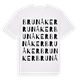 White t-shirt med Brunåker ordlek t-shirt