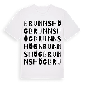 Brunnshög ordlek t-shirt – ekologisk bomull t-shirt från Pinshirt