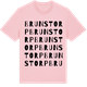 Pink Cotton t-shirt med Brunstorp ordlek t-shirt