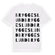 White t-shirt med Bryggeslund ordlek t-shirt