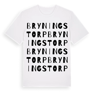 Bryningstorp ordlek t-shirt – ekologisk bomull t-shirt från Pinshirt