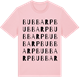 Pink Cotton t-shirt med Bubbarp ordlek t-shirt