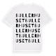 White t-shirt med Bullerhuset ordlek t-shirt