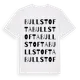 White t-shirt med Bullstofta ordlek t-shirt