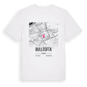 Bulltofta karta t-shirt – ekologisk bomull t-shirt från Pinshirt