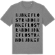 Mid Heather Gray t-shirt med Bunkeflostrand ordlek t-shirt