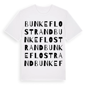 Bunkeflostrand ordlek t-shirt – ekologisk bomull t-shirt från Pinshirt