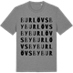 Mid Heather Gray t-shirt med Burlövs by ordlek t-shirt