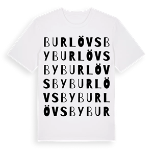 Burlövs by ordlek t-shirt – ekologisk bomull t-shirt från Pinshirt
