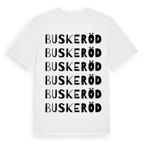 Buskeröd ordlek t-shirt – ekologisk bomull t-shirt från Pinshirt