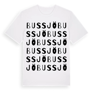 Bussjö ordlek t-shirt – ekologisk bomull t-shirt från Pinshirt